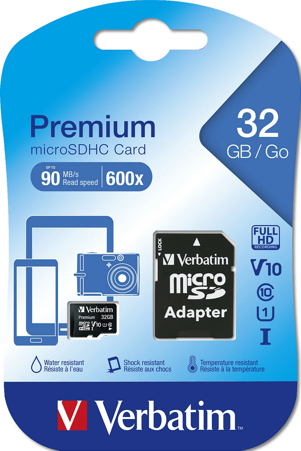 Kartelë MicroSDHC Verbatim 32 GB, Class 10, e zezë
