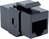 Keystone kupplung RJ45 Bachmann CAT6 UTP, femër-femër, i zi