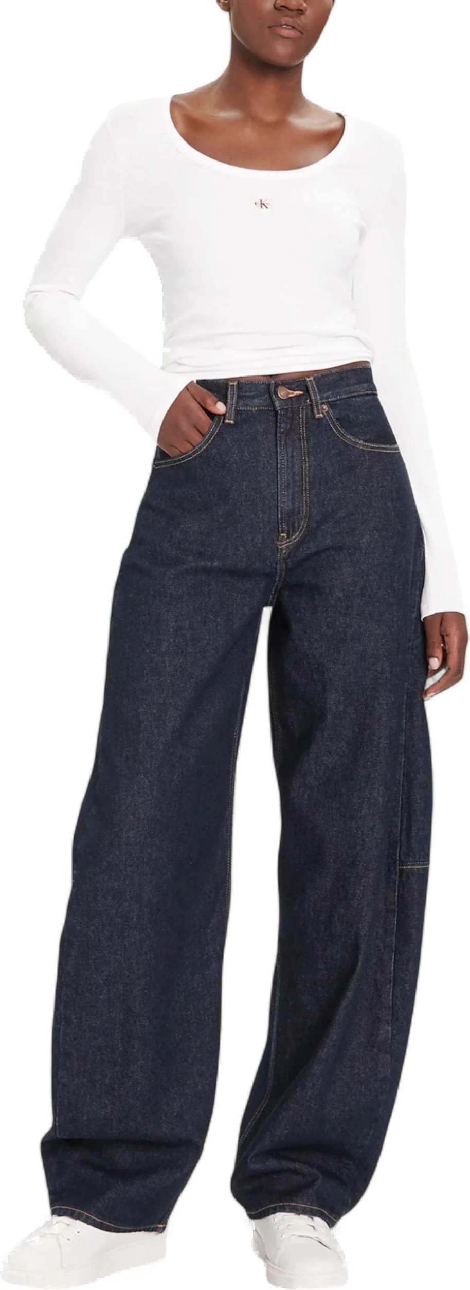 Xhinse për femra Calvin Klein Jeans THE EXTREME BARREL J LV047D701G, denim të errëta [Madhësia: W26]