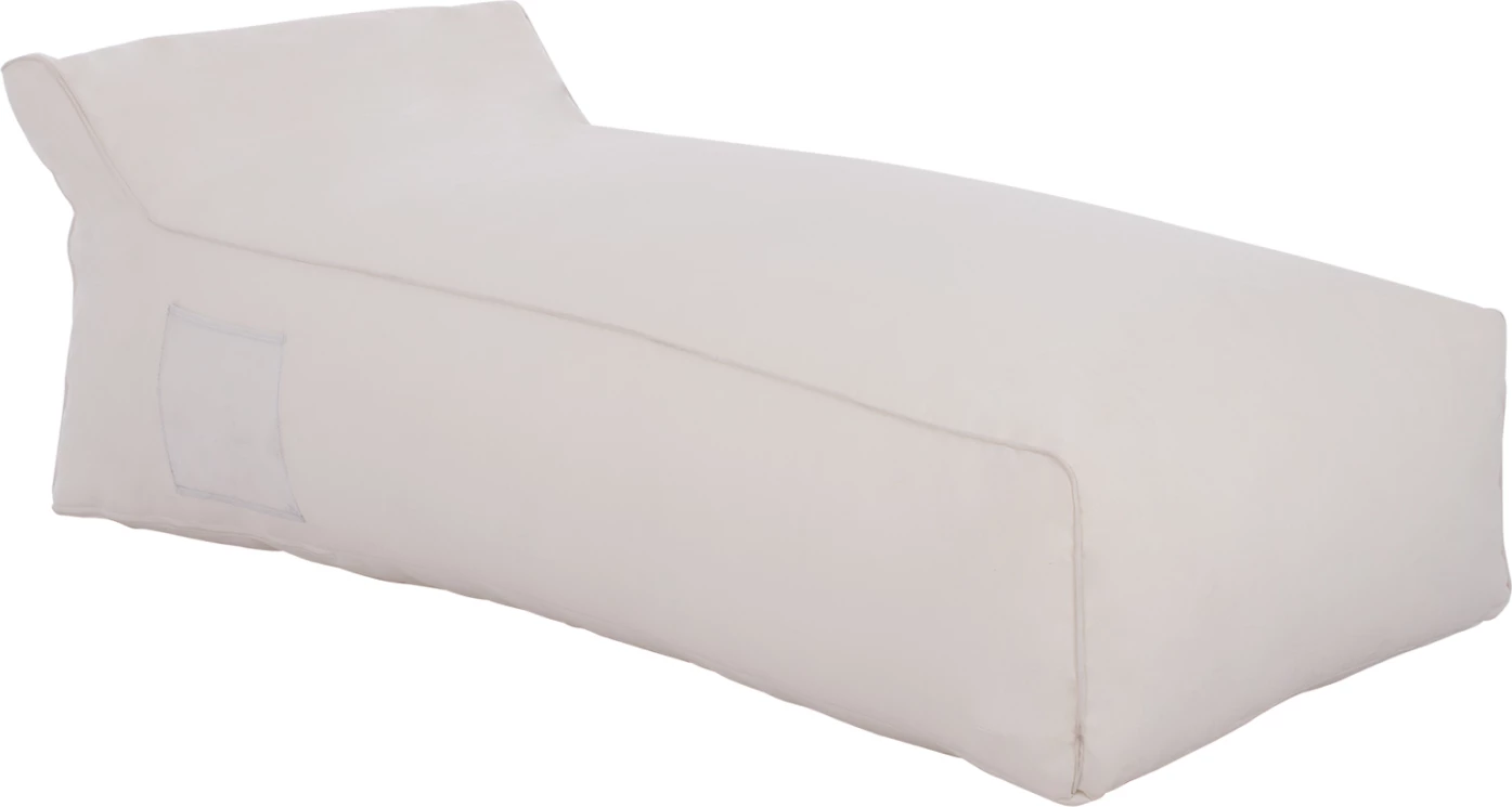 Pouf për shtrirje Wadelin FH5774.11 me textilene bardhë 190x80x40-60 cm