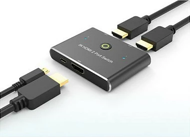 HDMI switch ROLINE 14.01.3592, 8K 60Hz, 2x HDMI hyrje 1x HDMI dalje, Micro USB, i zi