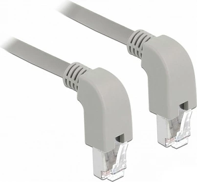 Kabllo rrjeti DeLOCK 85858, Cat5e, 0.5 m, RJ-45 këndore, S/FTP, gri