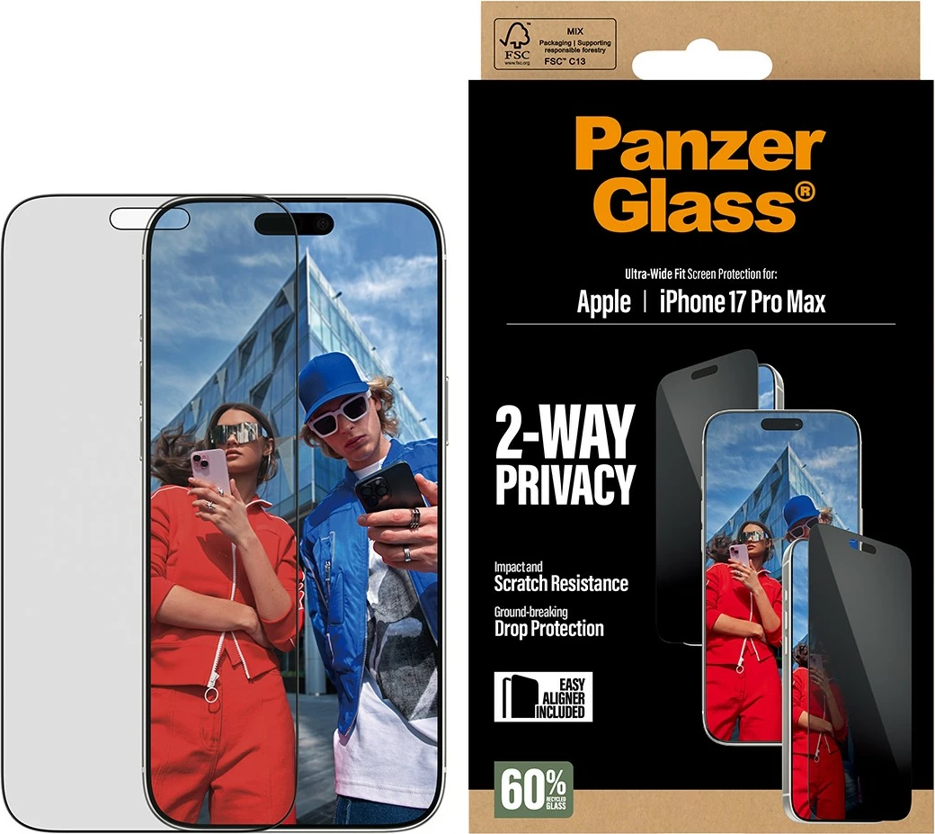 Mbrojtës ekrani PanzerGlass 2-Way Privacy për iPhone 17 Pro Max/UWF