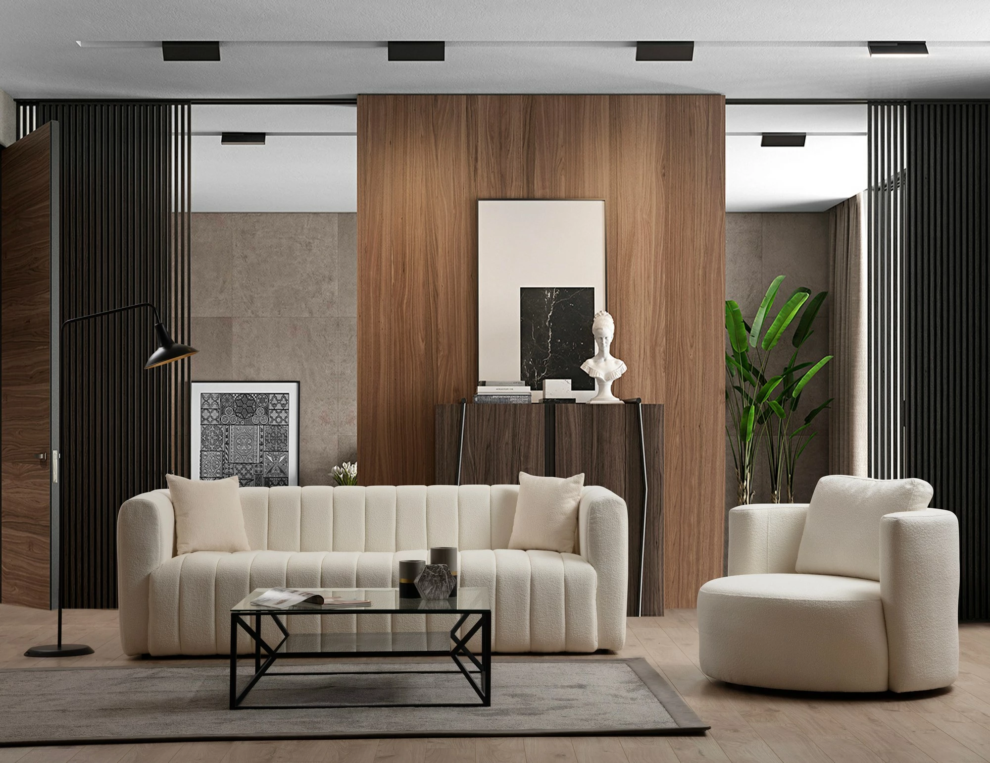 Divan treshe Atelier del Sofa, Royal 3, krem