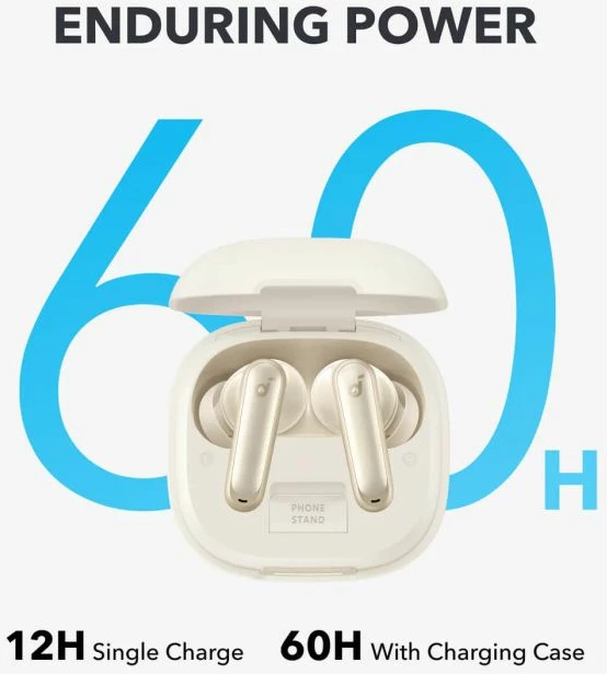 Kufje wireless ANKER Soundcore P40i ANC 60h Bluetooth 5.3 IPX5, të bardha, me kutizë karikimi