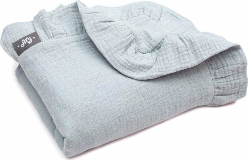 Batanije muslin Pulp 90 x 100 cm, pa mbushje, 100% pambuk, gri