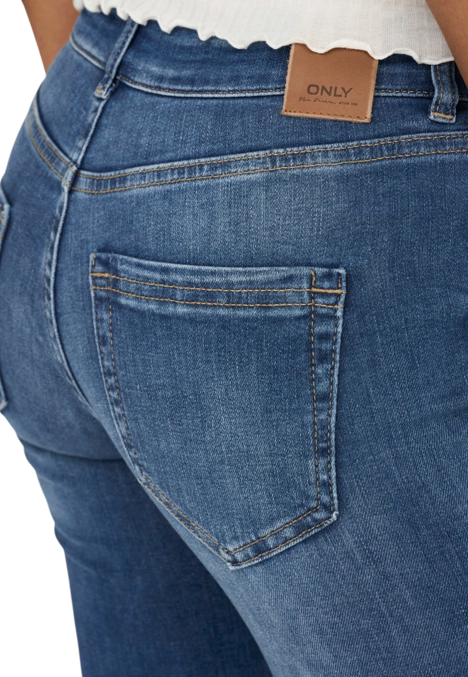 Xhinse flared për femra Only ONLBLUSH LIFE MID FLARED BB REA1319, blu denim [Madhësia: M/32]