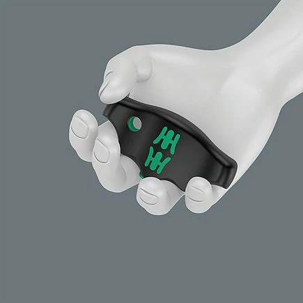 Ratcheter dore Wera 1/4" me Rapidaptor, e zezë/gjelbër