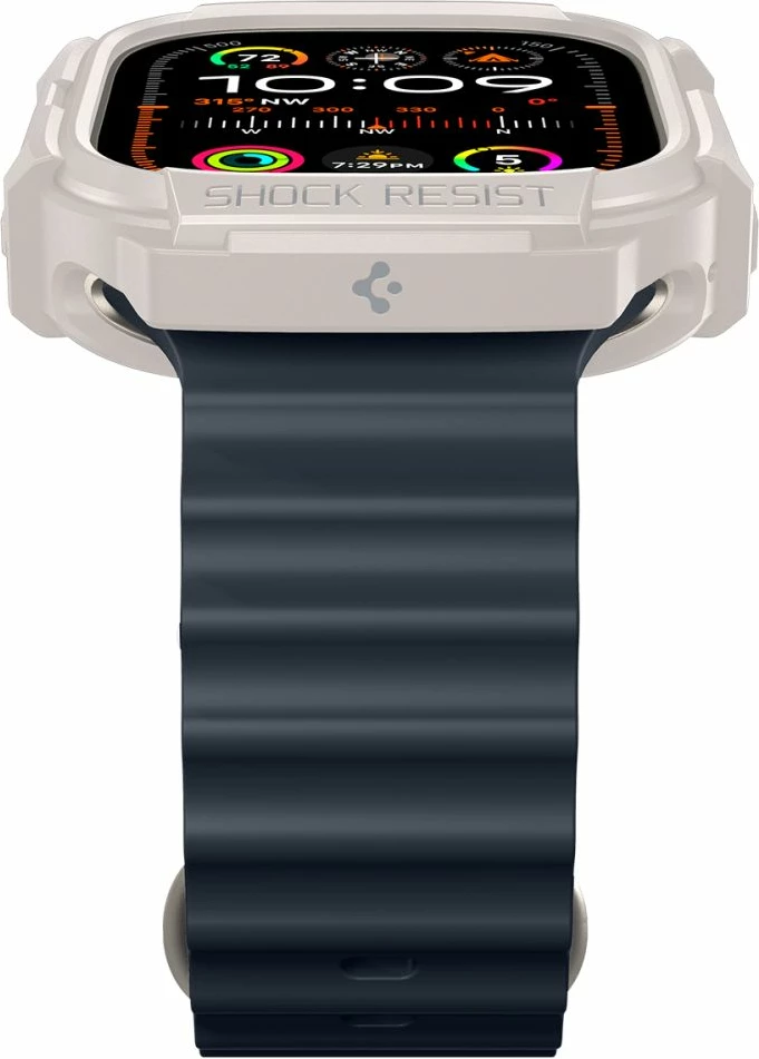 Mbështjellës Spigen Rugged Armor për Apple Watch Ultra 1/2 49mm, Bezhe