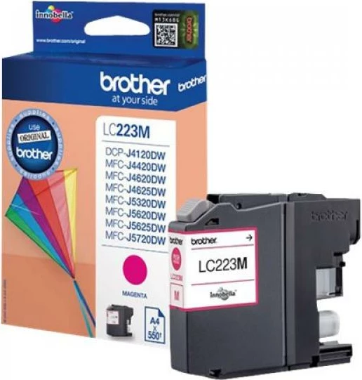 Kartush boje, Brother LC223M, rendiment 550 faqe, original, magenta
