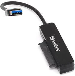 Adapter USB 3.0 në SATA Sandberg 133-87, për disk 2.5" SATA III, 5 Gbit/s, i zi