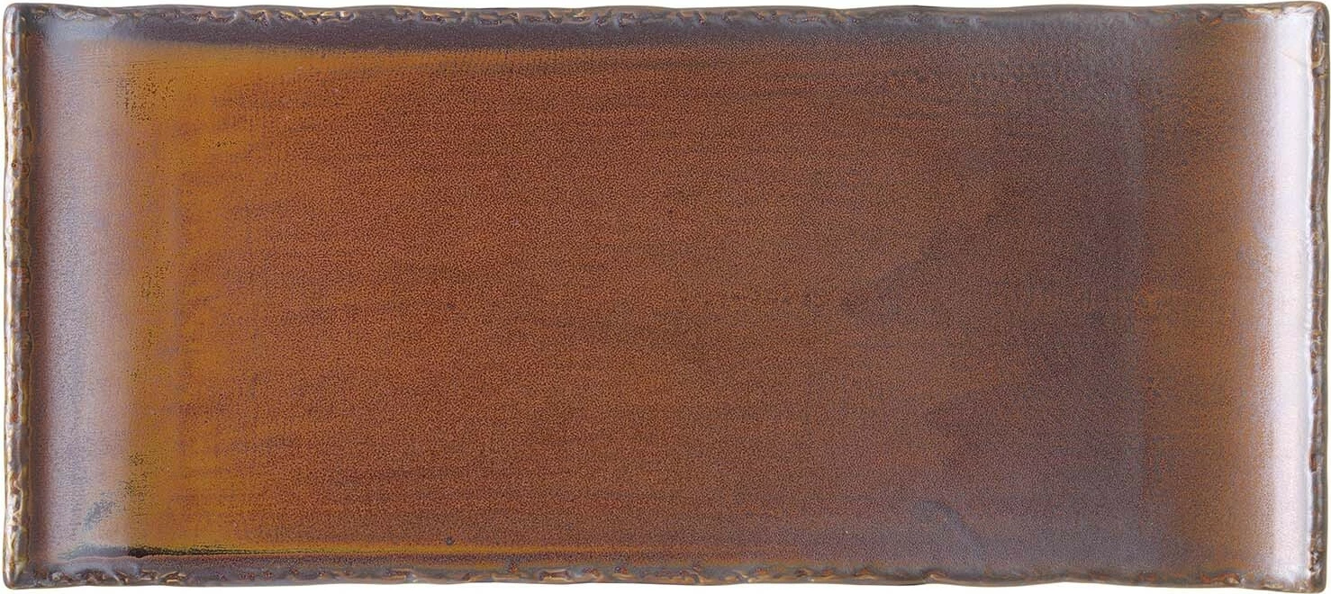 Pjatë drejtkëndore Fine Dine Aurum 340x150 mm, kafe e errët, set 3 copë