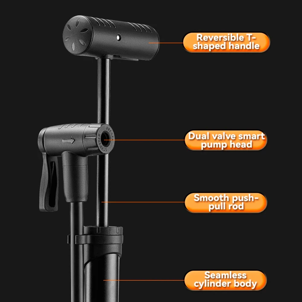 Pompë biçiklete Rockbros 42310006001 me manometër, e zezë