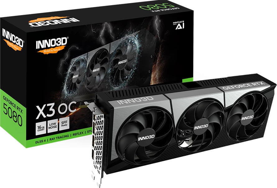 Kartelë grafike INNO3D GeForce RTX 5080 X3 OC 16GB GDDR7 256-bit