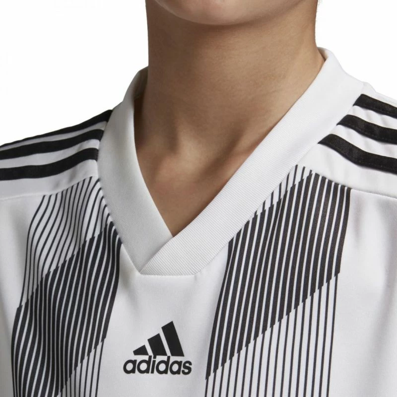 Fanellë për futboll për fëmijë adidas Striped 19 Jr, e bardhë [Madhësia: 176]