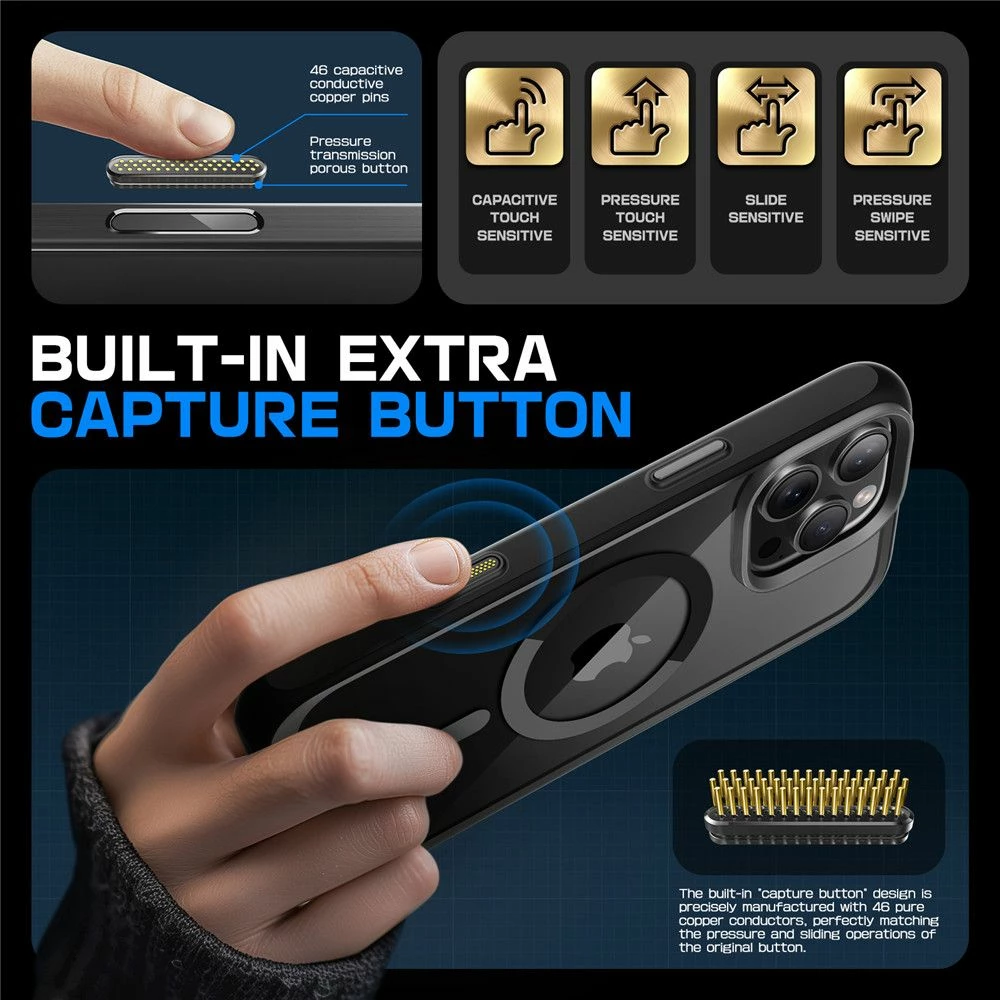 Mbështjellës Supcase UB Mag për iPhone 16 Pro, MagSafe, i zi