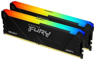 RAM Memorje, Kingston FURY Beast RGB (KF436C18BB2AK2/32), DDR4 32GB (2x16GB) 3600MHz CL18, DIMM non‑ECC, e zezë