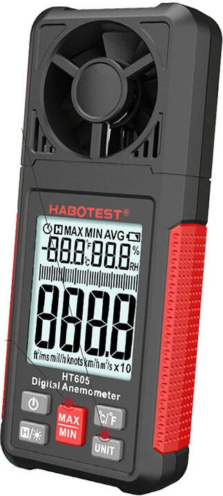 Anemometër digjital Habotest HT605, matje shpejtësi ere dhe temperature