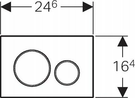 Buton shkarkimi Geberit Sigma20 Start.CZ.Mat-CZ-CZ.Mat, 24.6x16.4 cm, plastikë, i zi mat