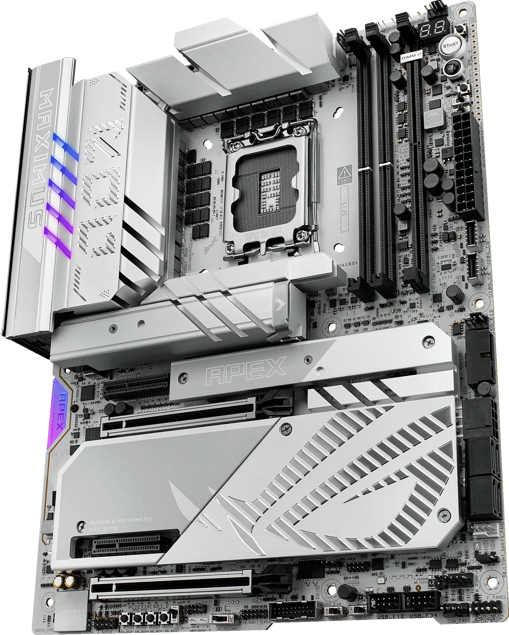 Pllakë amë ASUS ROG MAXIMUS Z890 APEX, Intel, LGA 1851, DDR5, 96 GB, gri