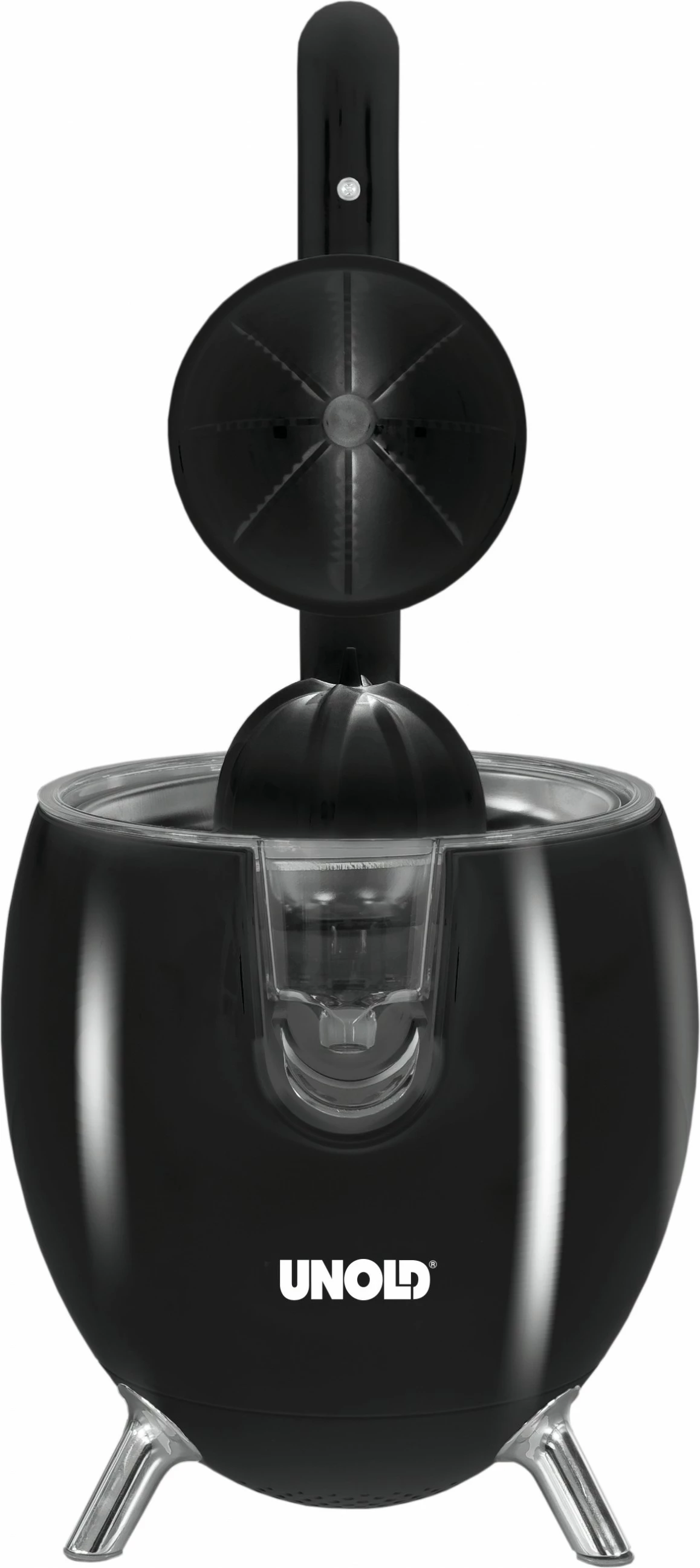 Shtrydhëse dore agrumesh UNOLD 78135, 1100W, plastikë/çelik inox, e zezë