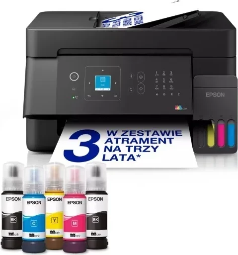 Printer multifunksional Epson L5396, A4, Wi‑Fi, ADF, Fax, e bardhë