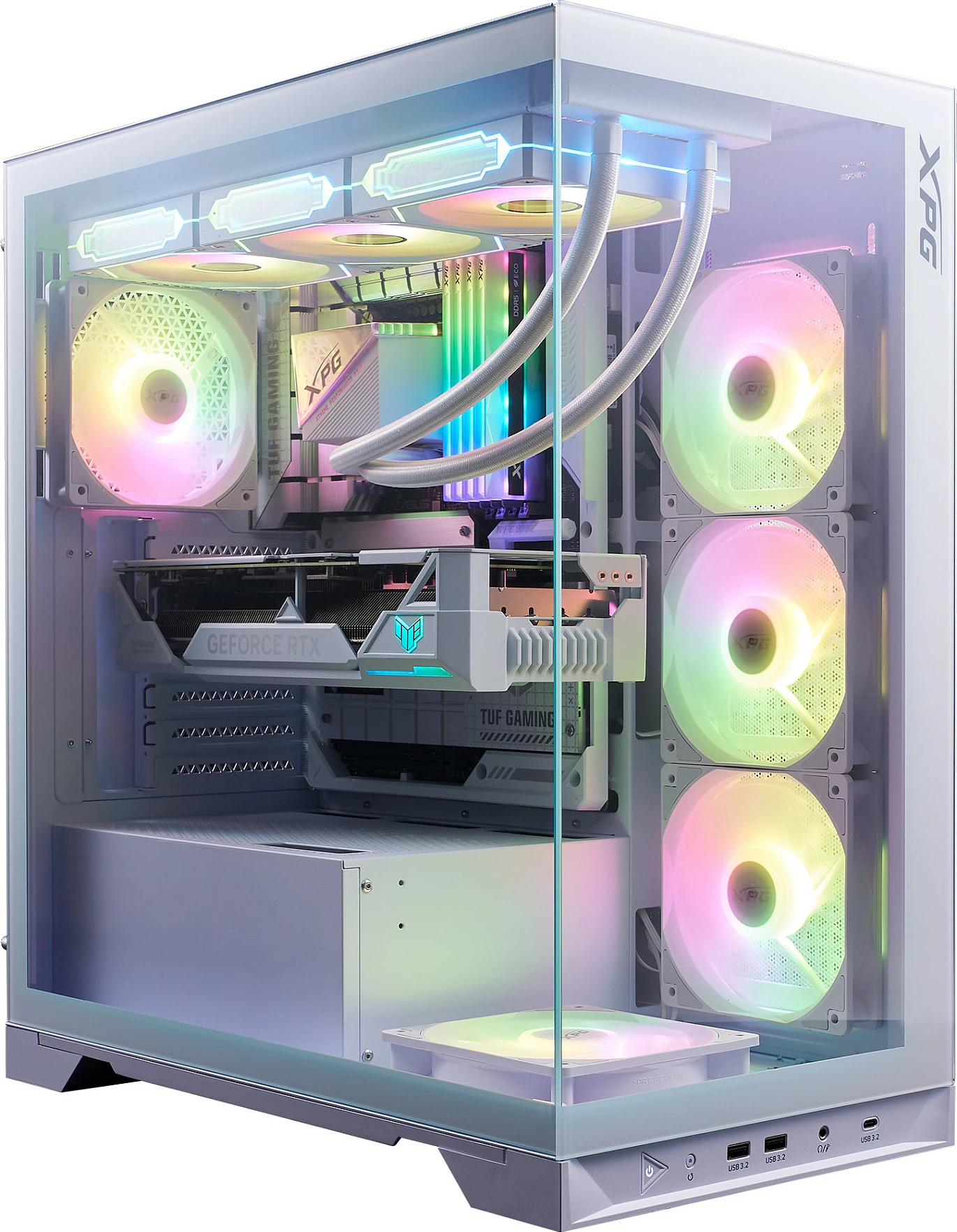 Kasë ADATA XPG INVADER X BTF Midi Tower, ATX/micro ATX/Mini-ATX, Tempered Glass, e bardhë