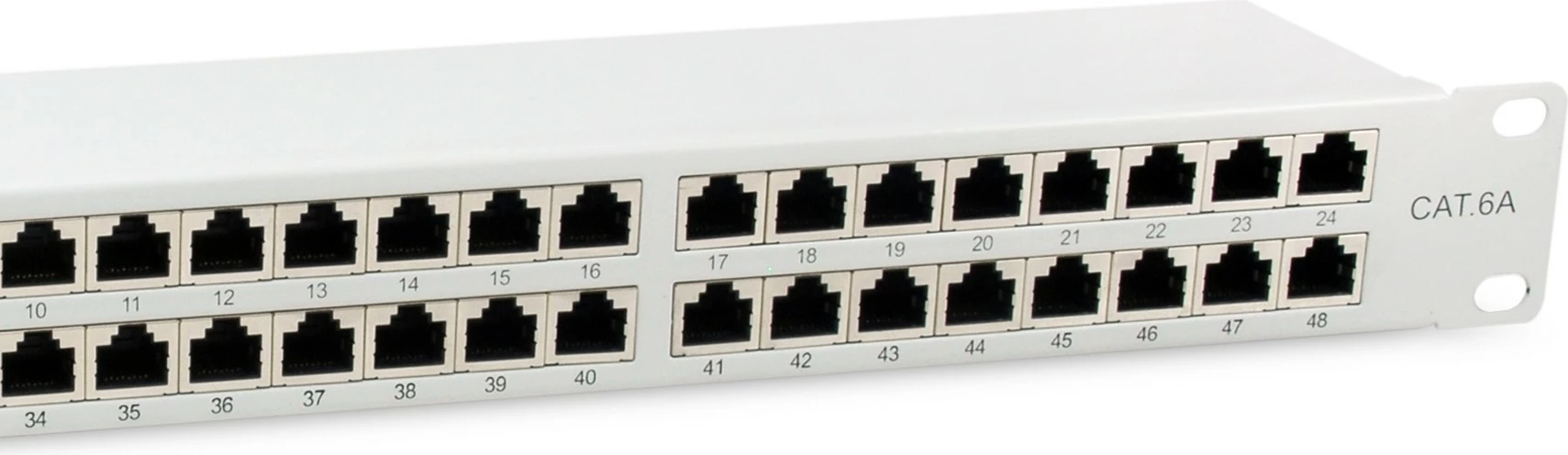 Patch panel Equip 326526, 48 porta, Cat6a, 10GBase-T, 1U, metalik, hiri