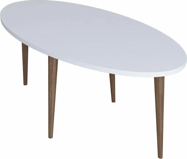 Tavolinë kafeje Barton, bardhë-kafe, 90x45x40cm