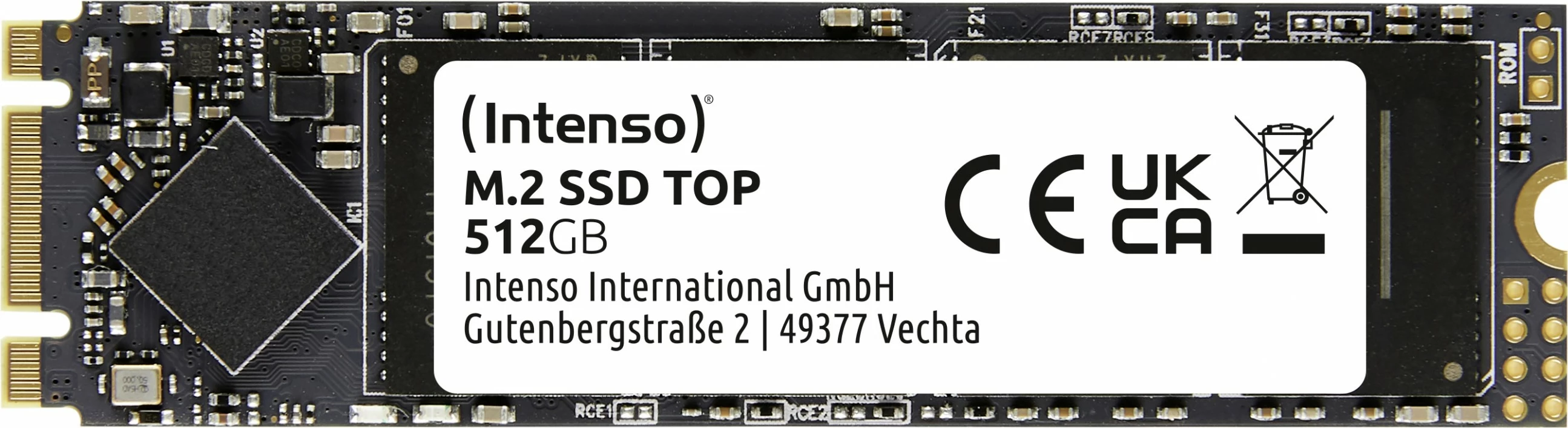 SSD M.2 Intenso Top 512GB, SATA III, 520MB/s, gjelbër