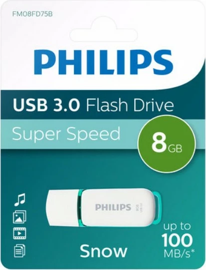 USB stick Philips Snow Edition 8GB, USB 3.0, spring green
