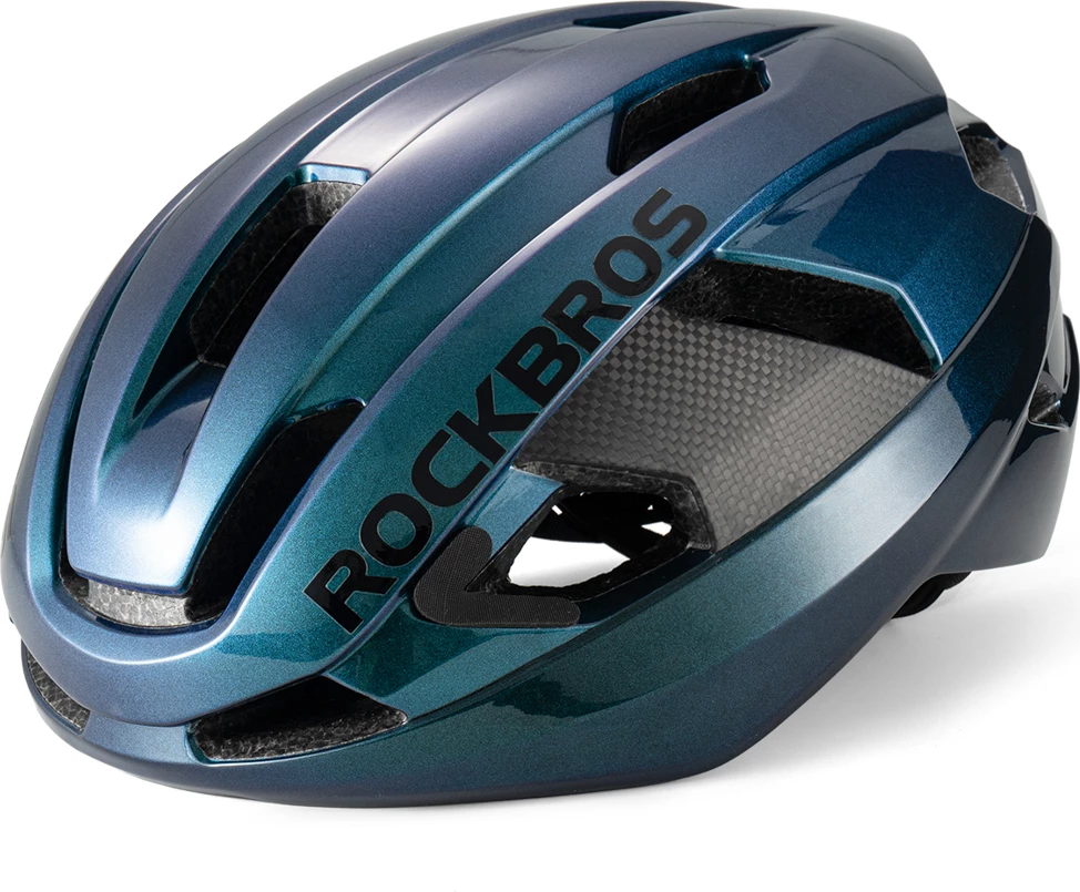 Helmetë biçiklete Rockbros LK-15, madhësi L (58-62cm), karbon, Chameleon blue