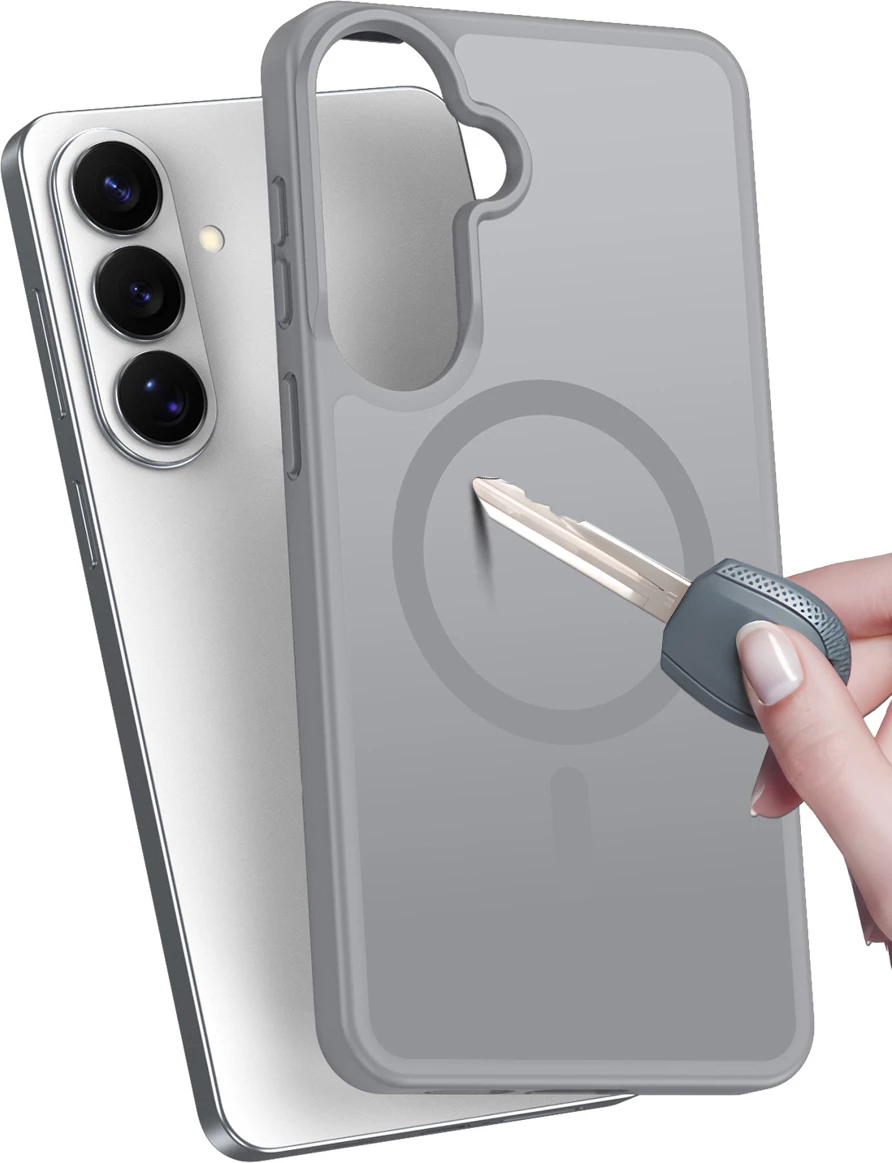 Mbështjellës Dux Ducis Yind për Samsung Galaxy S26, MagSafe kompatibil, TPU/PC, gri