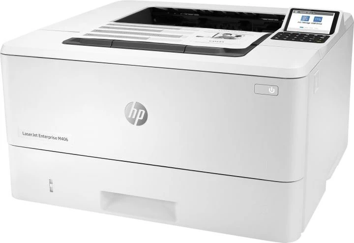 Printer laser, HP, LaserJet Enterprise M406dn 3PZ15A#B19, A4, 38-40 ppm, 1200 dpi, monokrom, duplex, rrjet, e bardhë