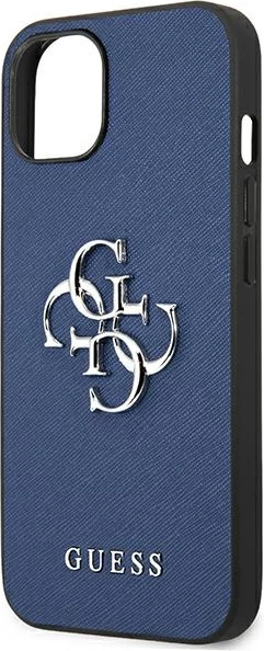 Mbështjellës Guess Saffiano 4G Metal Logo për iPhone 13 mini, Kaltër