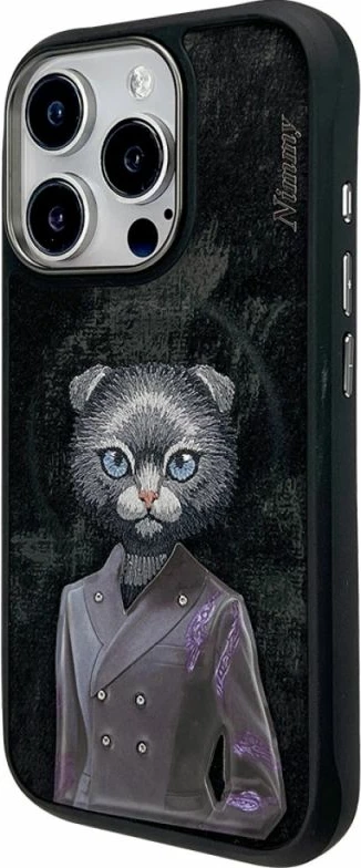 Kapak telefoni Nimmy Magnetic Fashion Cute Pet MagSafe për iPhone 16 Pro Max, i zi