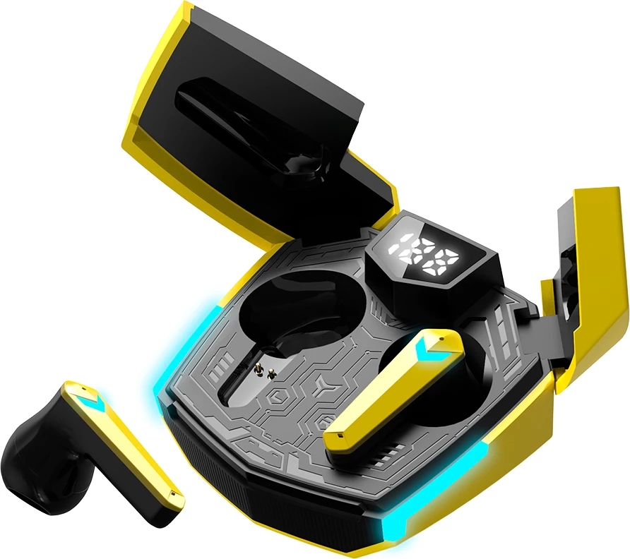 Kufje CANYON Doublebee GTWS-2 TWS Bluetooth 5.3 gaming, low latency 45ms, të verdha