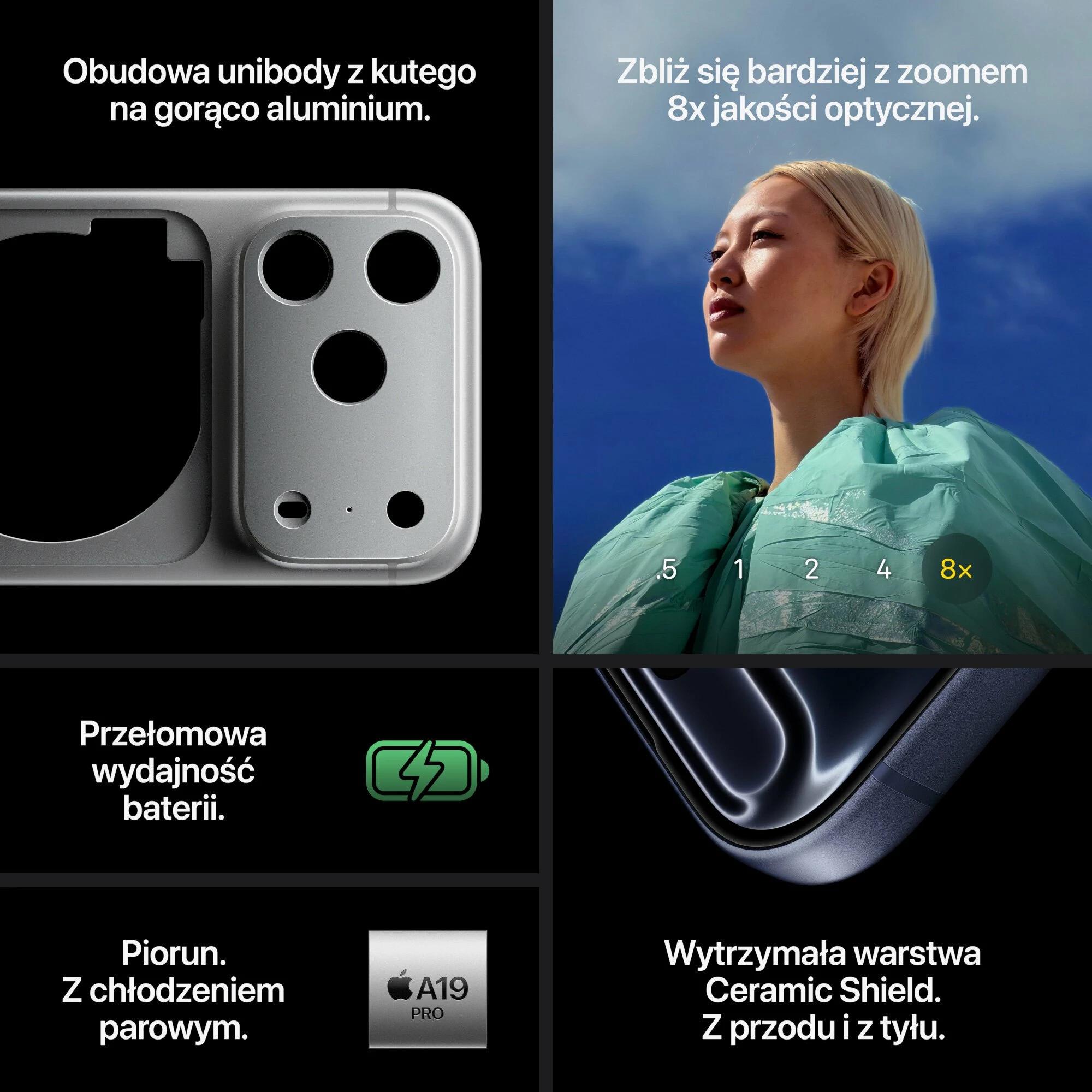 Celular Apple iPhone 17 Pro MG8G4 256GB, Argjendtë