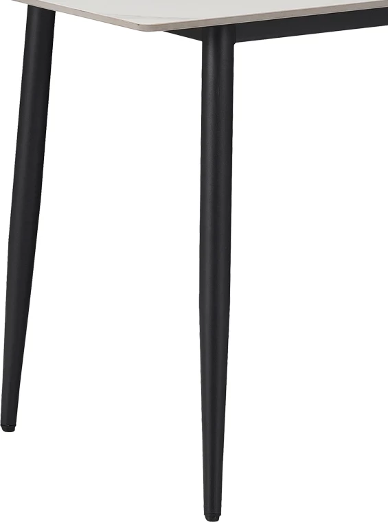 Set tavoline me karrige Sabia-Gustas, sipërfaqe guri të sinteruar, e zezë-antracit, 120x60x75cm