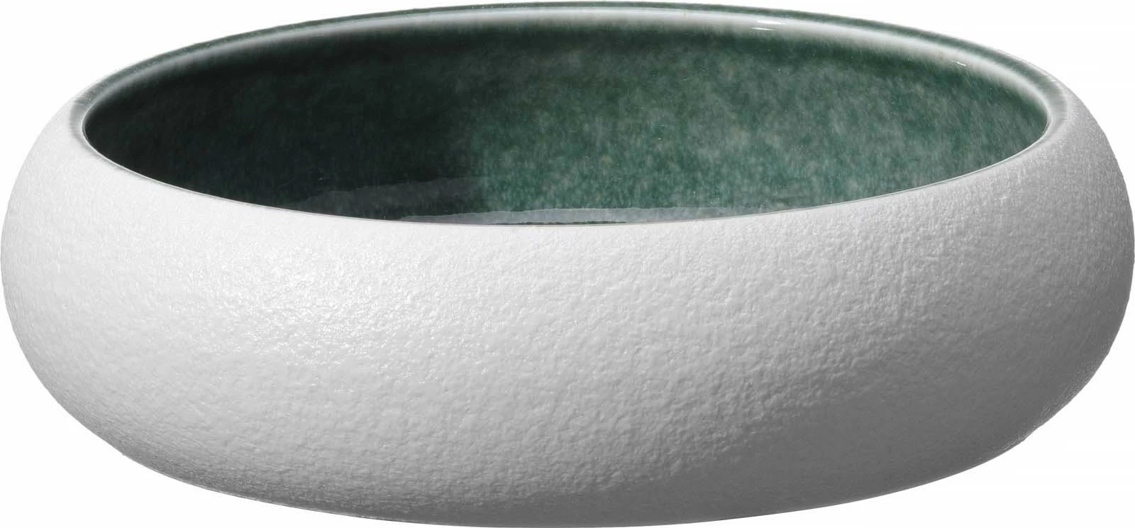 Tas i thellë Fine Dine Goro, 1000 ml, Ø195 mm, set 2 copë, jeshile/bardhë