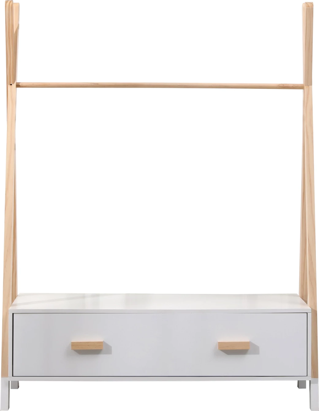 Varëse rrobash për fëmijë me sirtarë, melaminë-dru pishe, PASCHAL FH2491.03, 80x40x130cm