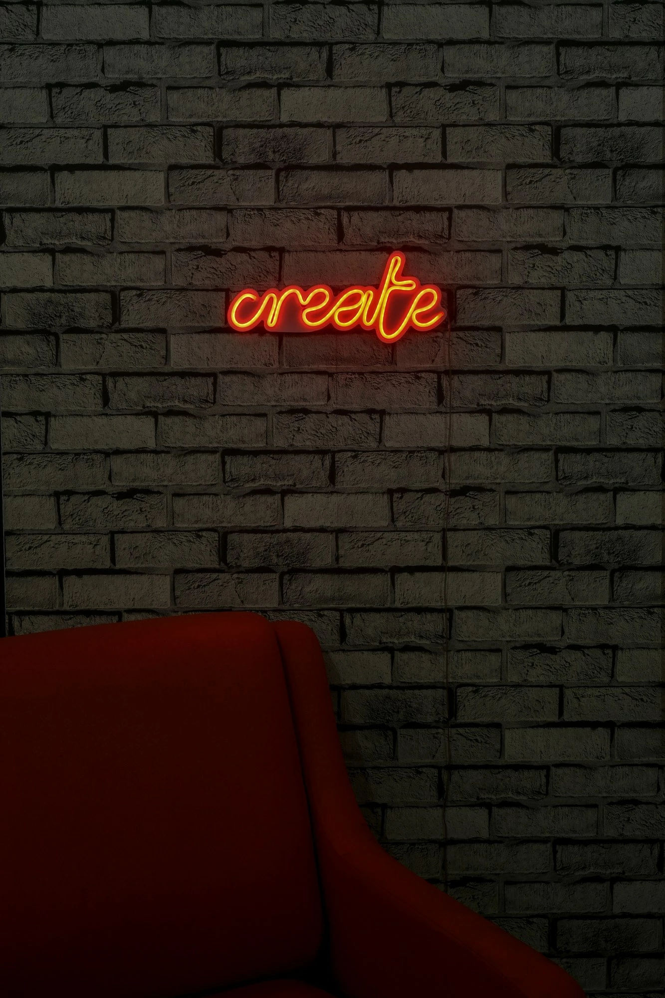 Dritë dekorative plastike LED, 'create', ngjyrë e kuqe
