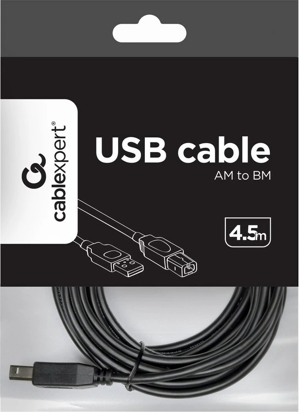 Kabllo USB 2.0 GEMBIRD CCP-USB2-AMBM-15, 4.5m, e zezë