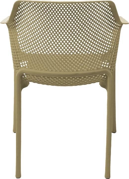 Karrige me krahë Oviez, ngjyrë kapuçino, 59x58x79cm