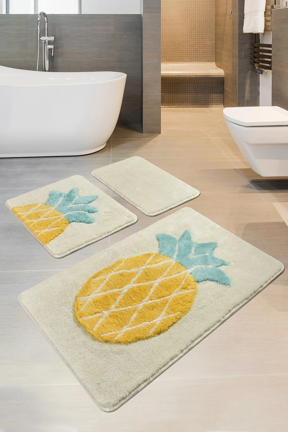 Set tapetash për banjo akrilik (3 copë), Mijolnir, Ananas