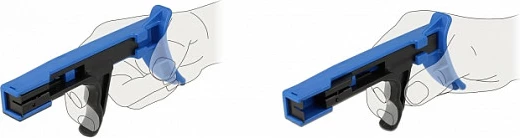 Vegël shtrënguese për lidhëse kabllosh DeLOCK, manuale, 2.2-4.8 mm, e zezë/blu