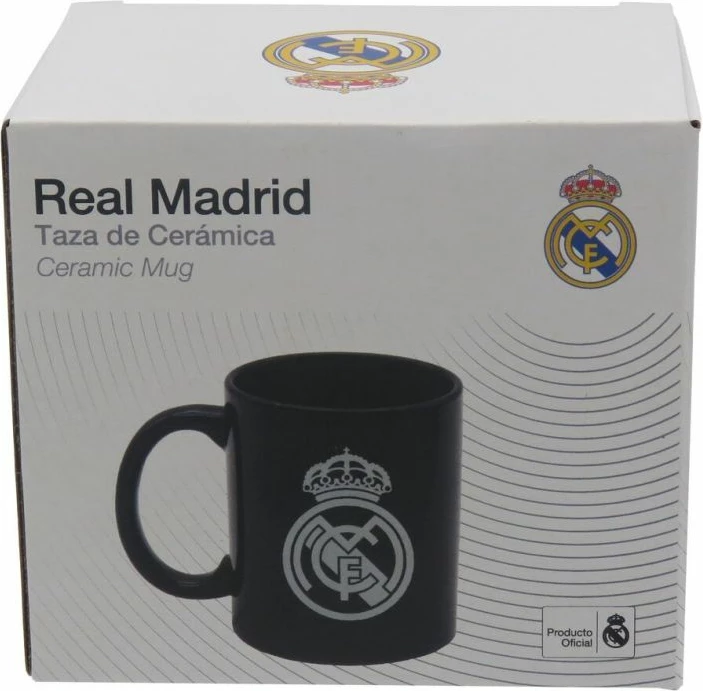 Filxhan qeramike Real Madrid MG92-08RM, e zezë, në kuti dhurate