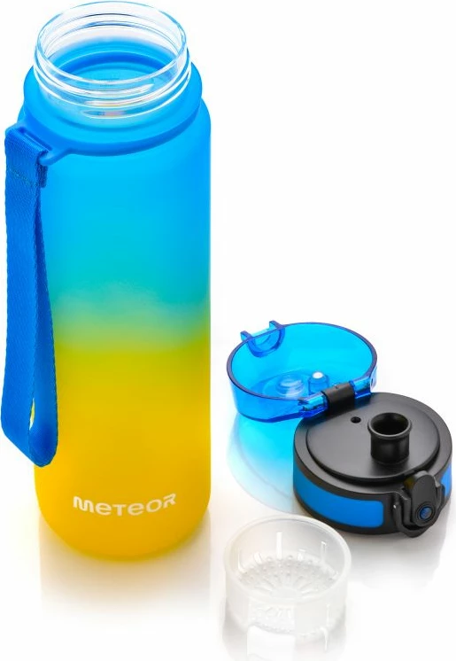 Shishe sportive Meteor, blu dhe e verdhë [Madhësia: Standarde]