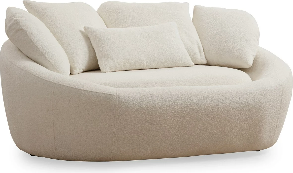 Divan dy ulëshe Atelier del Sofa, Midye - Love Seat, ngjyrë krem