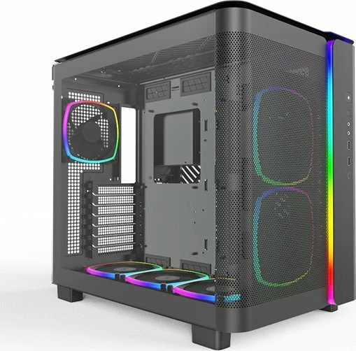 Kasë Montech King 95 Pro ARGB KING95PROB, midi tower ATX, e zezë